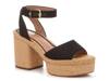 Immie Platform Sandal Black Textile view