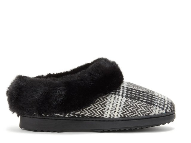 Dearfoams Ciabatte Memory Foam Per Donna - Suola Interna/Esterna - Lavabili - Colore Nero - Taglia XL (41-42 EU)