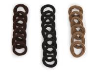 Ribbed Seamless Hair Ties - 20 Pack Black/Brown/Taupe view