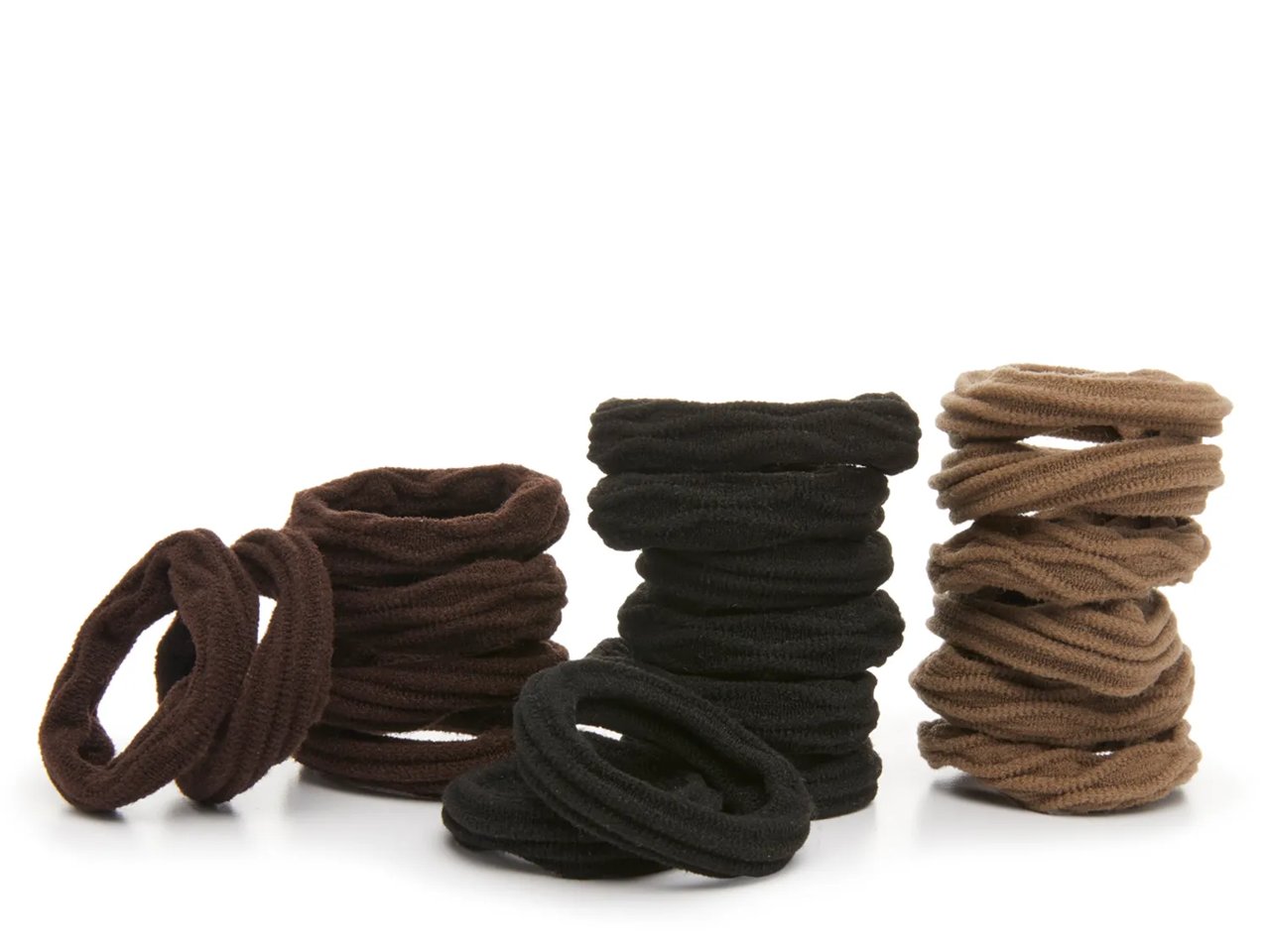 Ribbed Seamless Hair Ties - 20 Pack