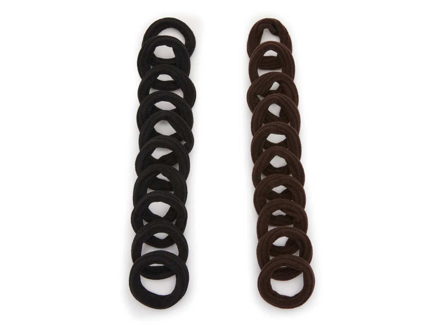 Ribbed Seamless Hair Ties - 20 Pack