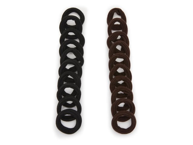 Ribbed Seamless Hair Ties - 20 Pack