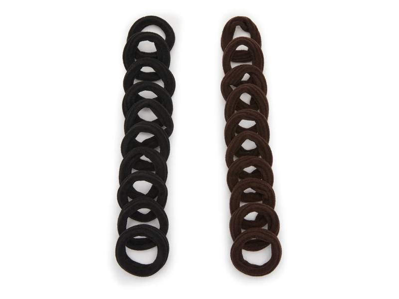 Ribbed Seamless Hair Ties - 20 Pack
