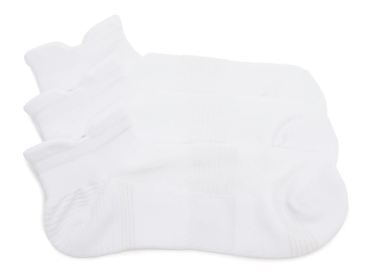 Cush Double Tab Men's No Show Socks - 3 Pack