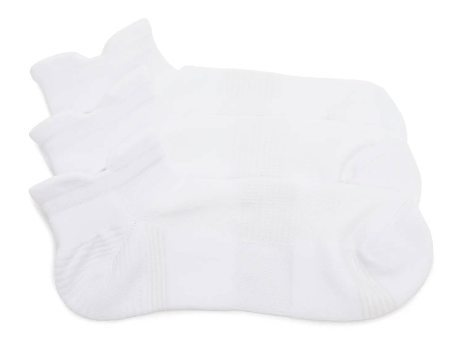 Cush Double Tab Men's No Show Socks - 3 Pack