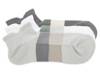 Double Tab Men's No Show Socks - 3 Pack White/Grey/Taupe view