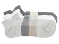 Double Tab Men's No Show Socks - 3 Pack White/Grey/Taupe view