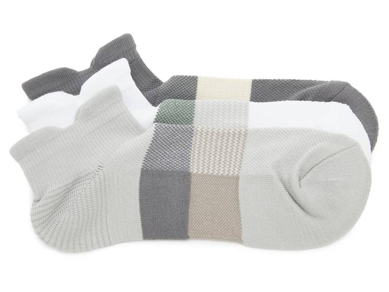 Double Tab Men's No Show Socks - 3 Pack