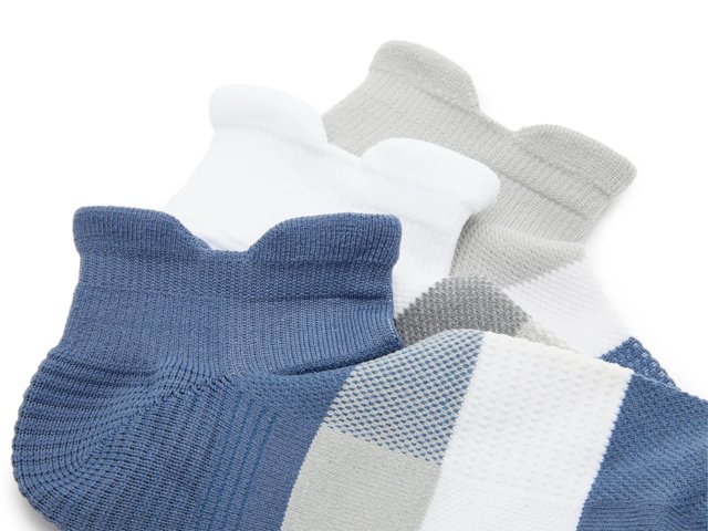 Double Tab Men's No Show Socks - 3 Pack