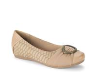 Mabely Flat Beige Croc Print view