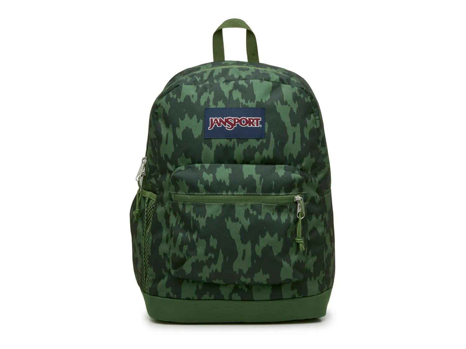 JanSport Cross Town Plus Backpack | Boy's | Dark Green Camo Print | Size One Size