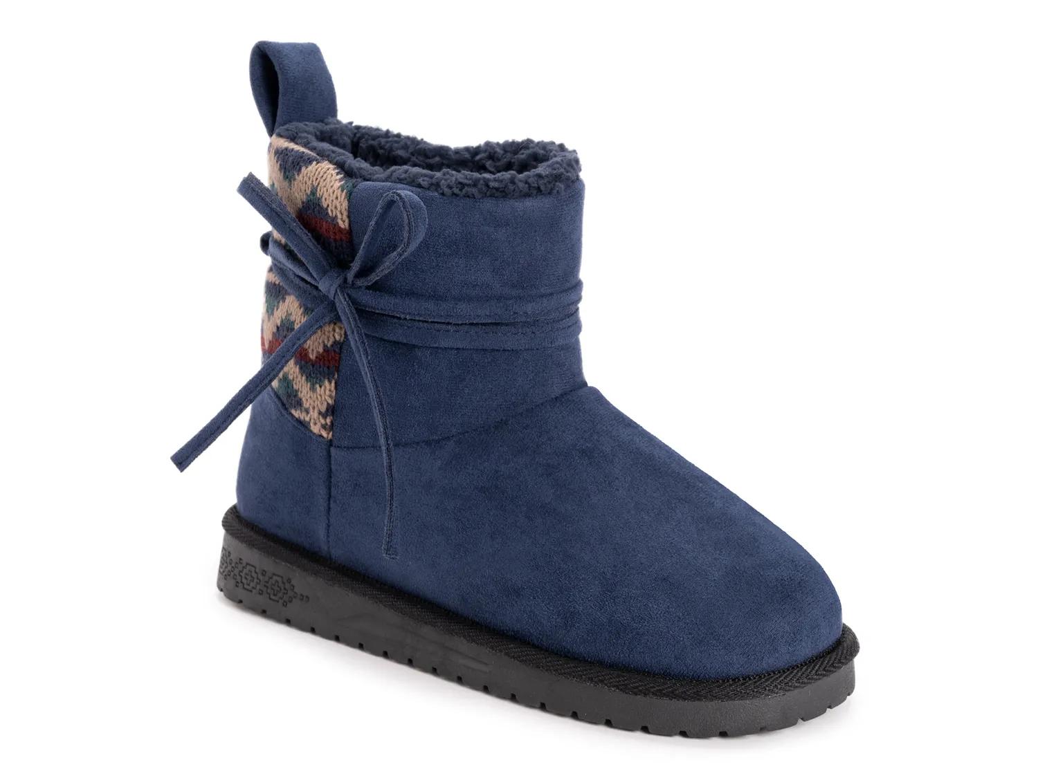 MUK LUKS Teenie Bootie | Women's | Navy | Size 6 | Boots