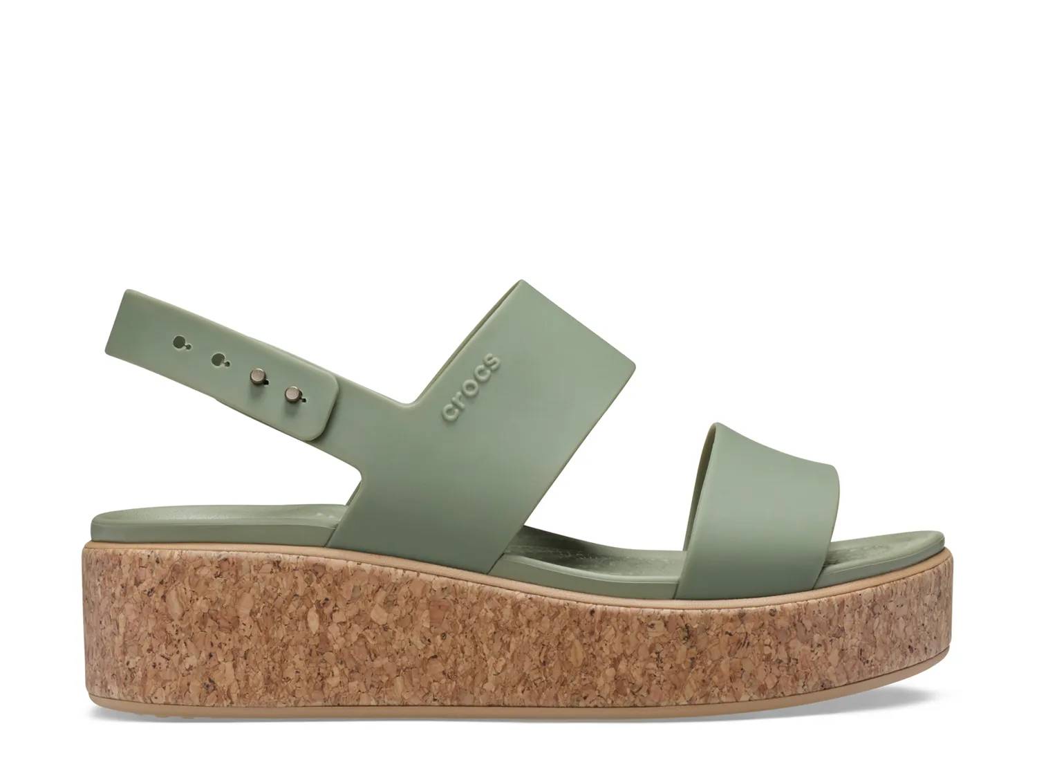 Featuring the Crocs Brooklyn low wedge sandal. Click to shop this shoe.