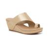 Gyer Wedge Sandal Gold Suede view