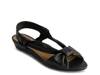 Winifred Wedge Sandal Black Leather view