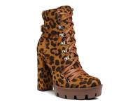 Palmetto Platform Bootie Brown/Black Leopard Print view