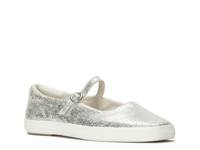 Square Toe Mary Jane Flat Silver Metallic view