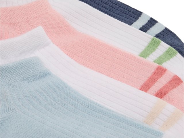Varsity Stripe Women's No Show Socks - 5 Pack