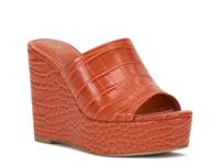 Etta Wedge Sandal Orange Leather view