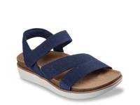 Lifted Comfort Dreamy Eyes Wedge Sandal Navy view