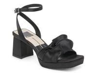 Cheer Platform Sandal Black Satin view