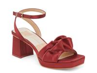 Cheer Platform Sandal Red Satin view