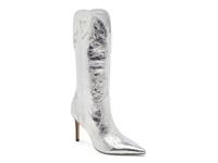 Kasedy Western Boot Silver Metallic Leather view