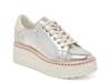 Twain Wedge Sneaker Silver Metallic Leather view