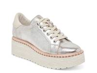 Twain Wedge Sneaker Silver Metallic Leather view