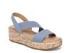 Odette Wedge Sandal Blue Denim view