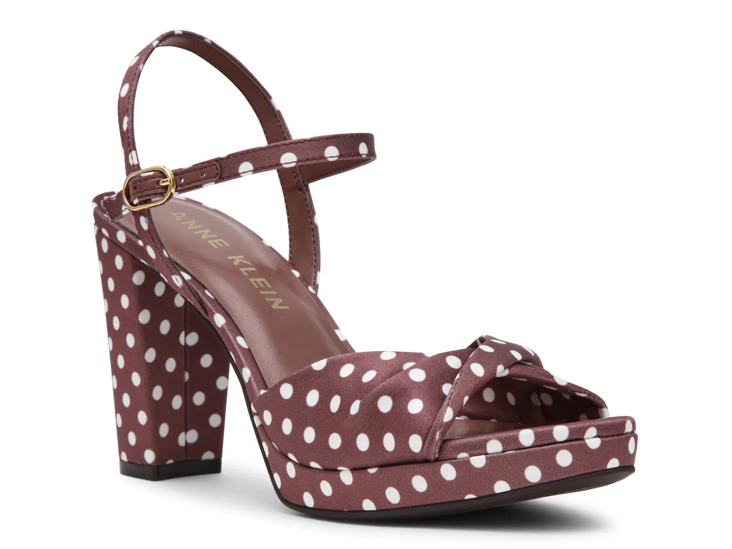 Anne Klein Valentine Sandal | Women's | Polka Dot Print | Size 9 | Sandals | Ankle Strap