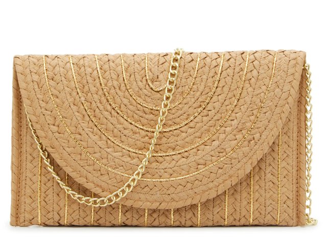 Lurex Straw Clutch