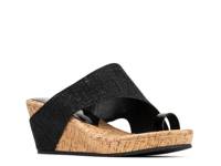 Gyer Wedge Sandal Black view