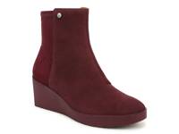 Skylar Wedge Bootie Wine Red Suede view