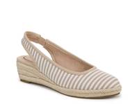 Kayden Espadrille Wedge Pump Tan/White Stripe Fabric view