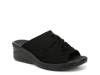 Smile Wedge Sandal Black view