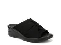Smile Wedge Sandal Black view