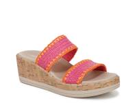 Resort Wedge Sandal Pink Raffia view