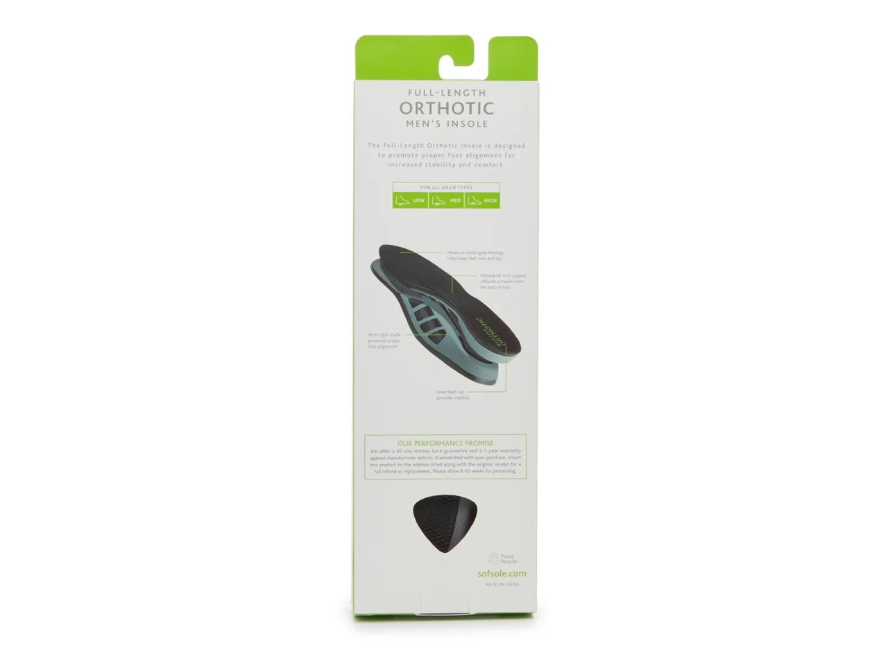 Sof Sole Men's Full-Length Orthotic Insole