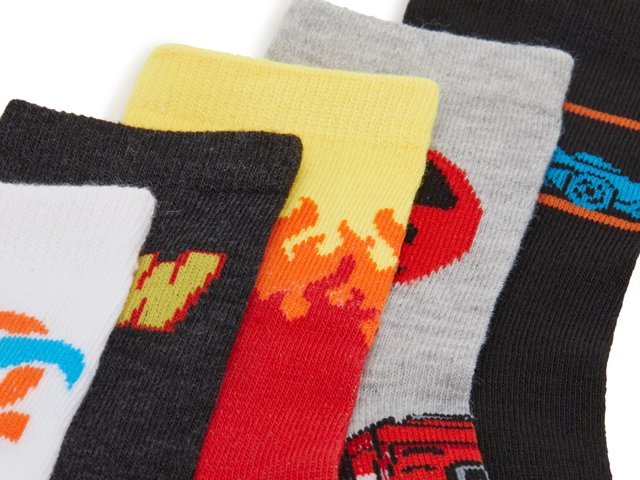 Hot Wheels Kids' Crew Socks - 5 Pack
