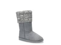 Sweater Cuff Boot - Kids' Grey view