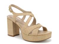 Adrianna Platform Sandal Beige Woven Textile view