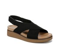 Georgina Wedge Sandal Black view