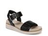 Gillian Wedge Sandal Black view