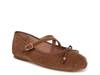 Zuri Ballet Flat Brown Corduroy Fabric view