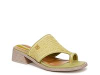 Sia Toe Loop Sandal Green Raffia view