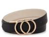 Double Ring Women's Reversible Belt Black/Ivory view