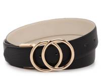 Double Ring Women's Reversible Belt Black/Ivory view