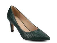 Scylee Pump Dark Green Croc Print view
