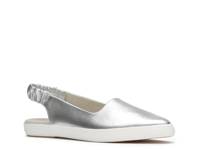 Point Slingback Flat Silver Metallic view